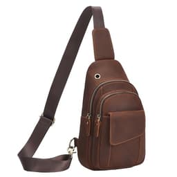 SUIKIHUM Full-Grain Leather Crossbody Sling