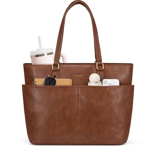 LOVEVOOK Vintage 15.6" Work Tote with Cup Holder