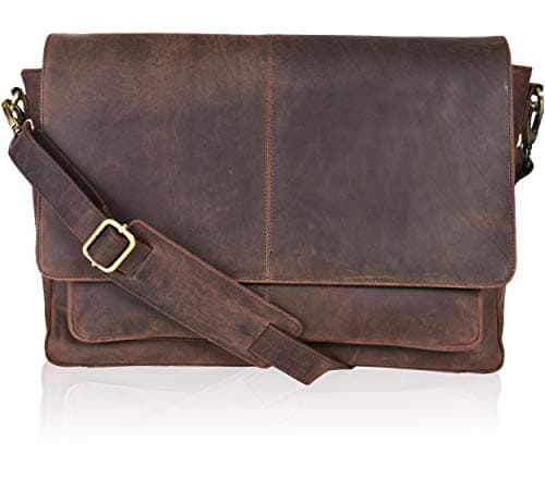 Oak Leathers Leather Laptop Messenger