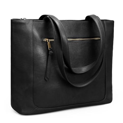 befen Full-Zip Leather Laptop Tote (15.6")