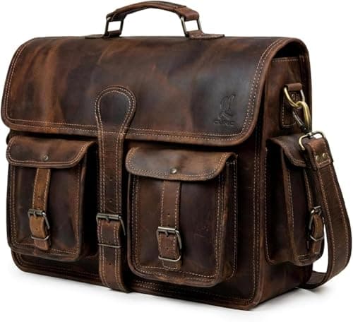 cuero Handmade 18" Leather Messenger