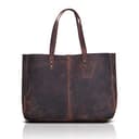 KomalC Buffalo Distressed Leather Tote (18.5 in)