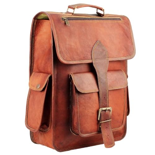 HULSH Handmade Veg-Tan Top Grain Leather Rucksack