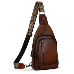 HESHE Leather Sling Crossbody
