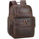 TIDING Full Grain Leather 15.6" Backpack