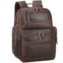 TIDING Full Grain Leather 15.6" Backpack