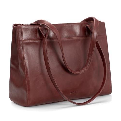befen Vintage Waxed Leather Structured Tote