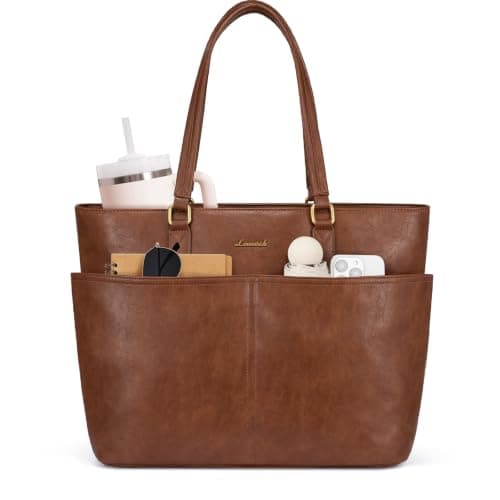 LOVEVOOK Vintage 15.6" Work Tote with Cup Holder