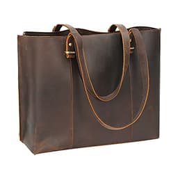TIDING Full Grain Leather Work Tote