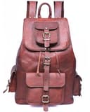 DEKVIO Extra Large 20" Vintage Leather Rucksack