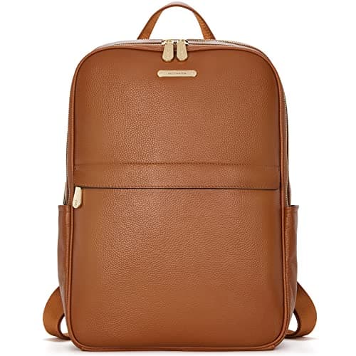 BOSTANTEN Genuine Leather 15.6" Laptop Backpack Purse for Women