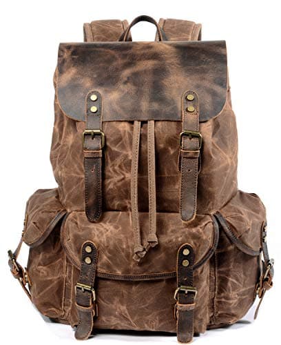 WUDON Waxed Canvas & Leather Rucksack