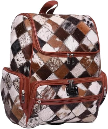 CHAYELL Hair-On Cowhide Diaper Bag Backpack